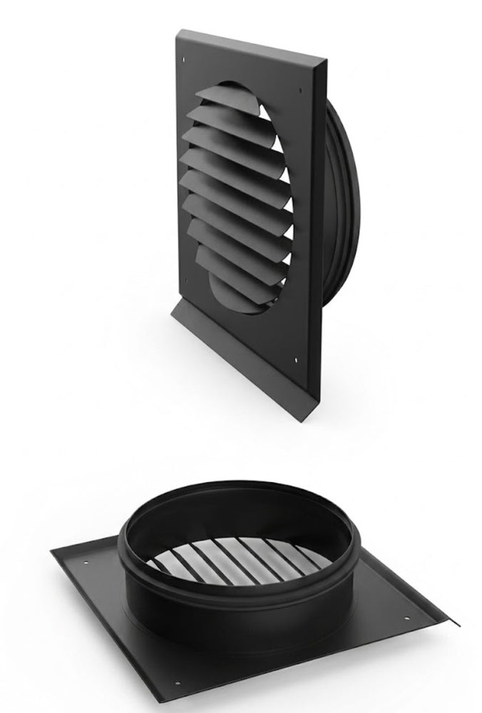 Grelhas plana exterior preta- PEFLEX