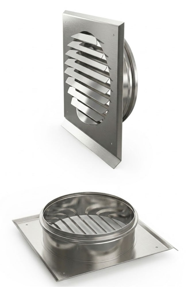 Grelhas plana exterior aço inox escovado- PEFLEX