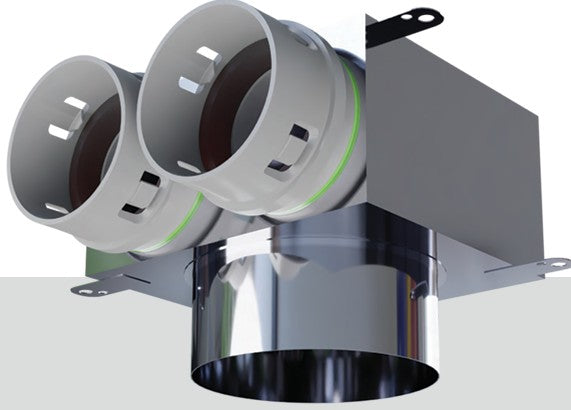 Extensão em aço inox para plenos em aço inox (extensor Ø123) - PEFLEX